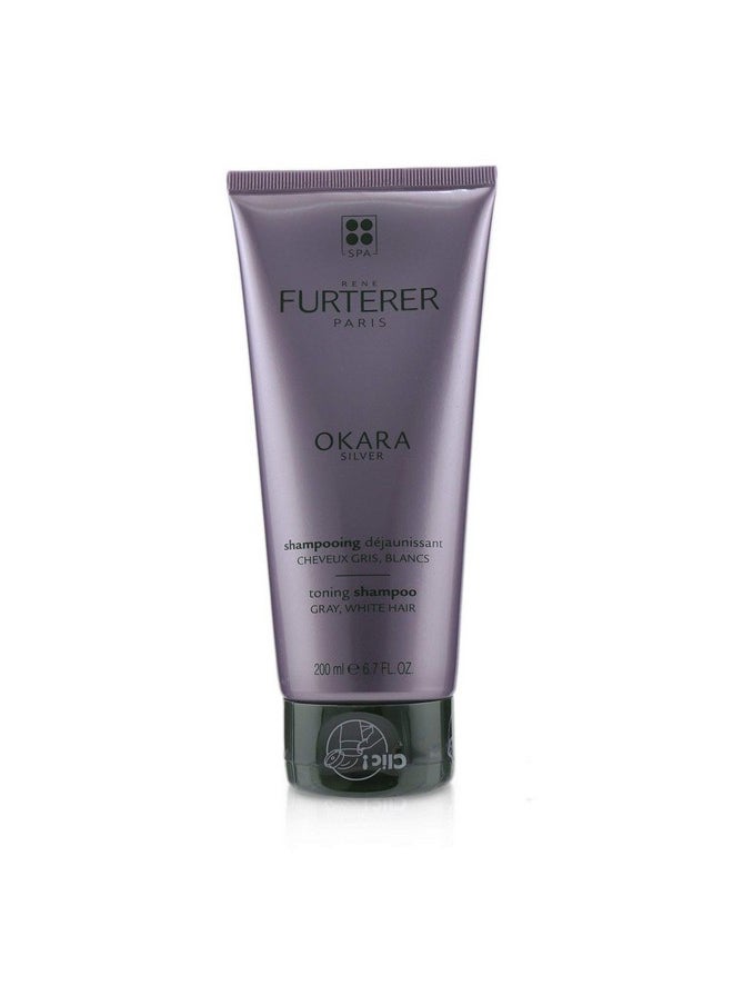 Rene Furterer Okara Silver Toning Shampoo Purple Shampoo For Blonde White Grey Silver Pastel Hair 6.7 Oz.  - Image 1