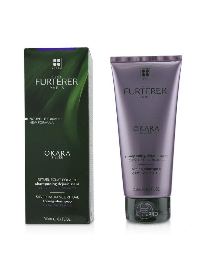 Rene Furterer Okara Silver Toning Shampoo Purple Shampoo For Blonde White Grey Silver Pastel Hair 6.7 Oz.  - Image 3
