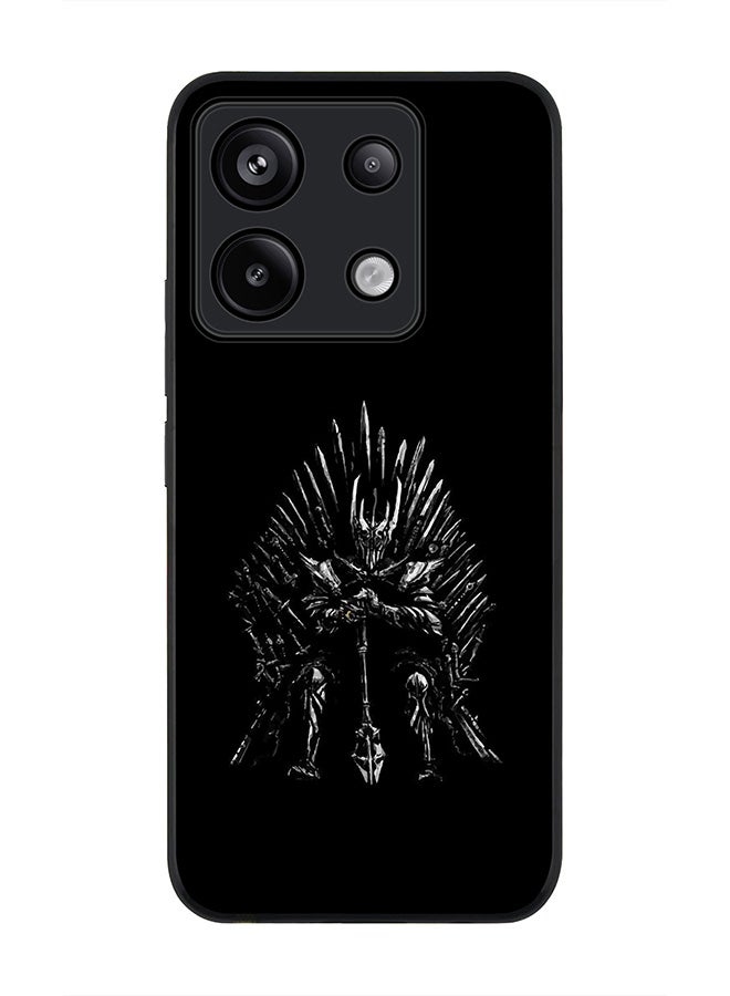 Stylizedd جراب قوي بحافة سوداء لهاتف Xiaomi Redmi Note 13 Pro 5G، جراب رفيع مرن مضاد للسقوط مصنوع من جل TPU - GOT One Throne - Image 1