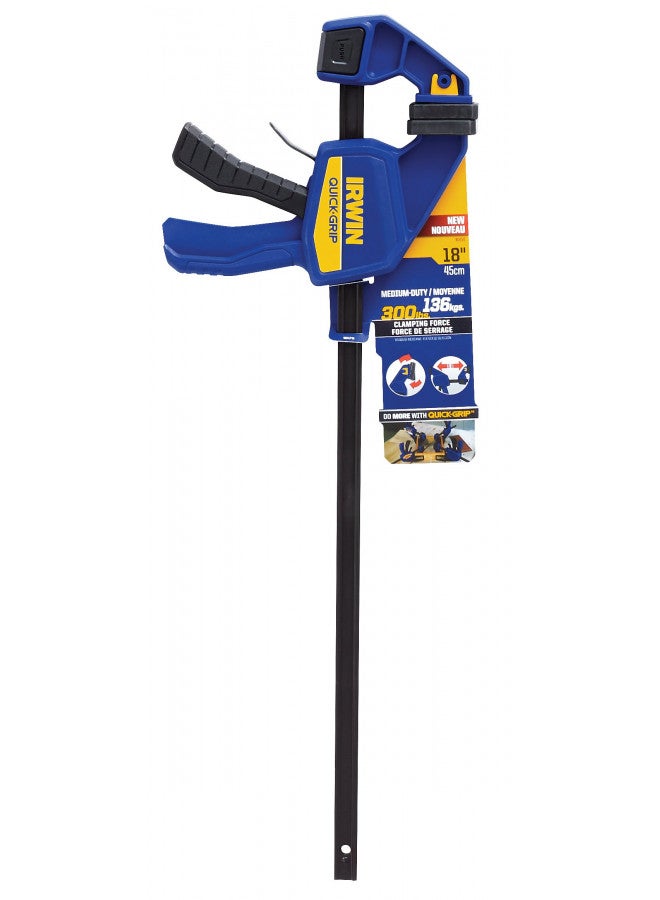 IRWIN QUICK-GRIP Bar Clamp, One-Handed, Medium-Duty, 18-Inch (1964719) - Image 3