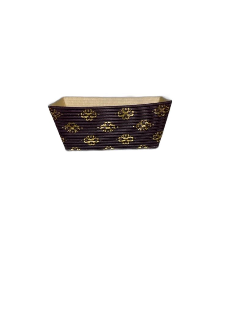 Baekence Baekence Bake and Serve Rectangular Brownie Mould Cake Mould Paper Mould Brown and Gold 80100 GMS Pack of 40 pcs - Image 3