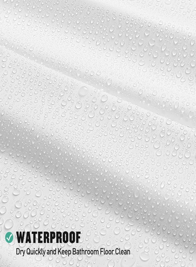 MitoVilla White Peva Shower Curtain Liner, Simple Plastic Shower Curtains Liner for Modern Neutral Hotel Bathroom Decor, Waterproof Bathroom Shower Liner, 72" W x 72" H - Image 5