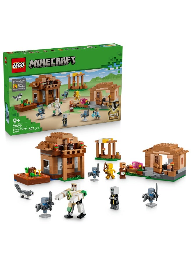 LEGO Minecraft Evoker Village Attack Toy for Kids 21596 (Age 9+, 607 Pieces) - Image 1