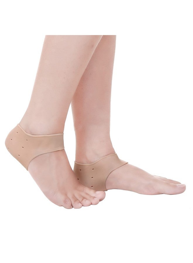 SOLIDA Silicone Anti Crack Heel Pad and Foot Protector Moisturizing Socks for Foot Care Pain Relief and Heel Cracks for Men and Women Free Size (Pack of 1 Pair) - Image 1