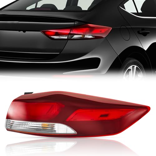 TODO Right Outer Tail Light with Side Marker Compatible with 2017-2018 Hyundai Elantra US Built, Passenger Side Exterior Rear Lamp Replacement OE 92402-F3000 - Image 1