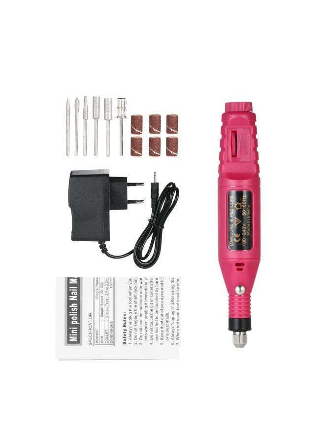 NIBEMINENT 14-Piece Mini Electric Engraver Rose/Black/Silver 0.241kg  - Image 3