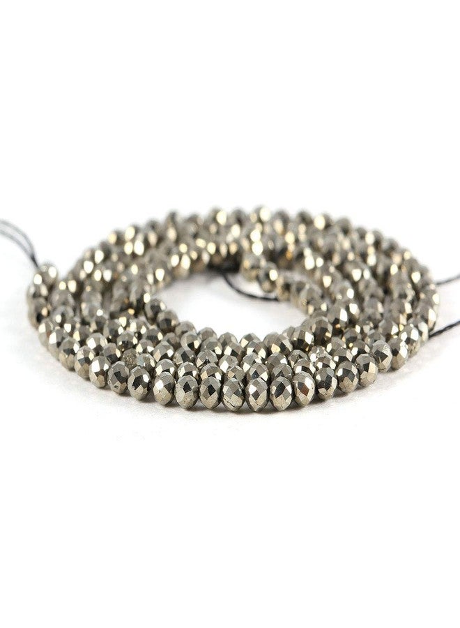 Zotoone 2 Strands Pyrite Beads Natural Stone Beads Section Faceted Loose Beads for DIY Jewelry Necklace Making Necklace Bracelet Length 15" Size 2mm - Image 4