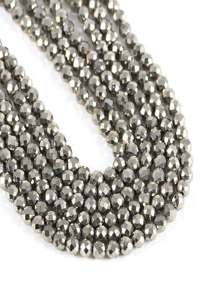 Zotoone 2 Strands Pyrite Beads Natural Stone Beads Section Faceted Loose Beads for DIY Jewelry Necklace Making Necklace Bracelet Length 15" Size 2mm - Image 5