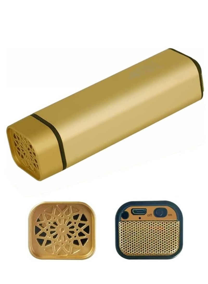 ELTRAZONE Bakhoor Rechargeable USB Power Electric Bakhoor for Home Clothing Hand-held Incense Burner Plastic, Black/Gold - Image 2