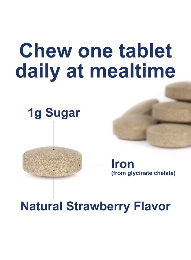 Carlson - Kid's Chewable Iron, 15 mg, Superior Absorption, Blood Health, Energy Production & Optimal Wellness, Natural Strawberry Flavor, 60 Tablets - Image 4