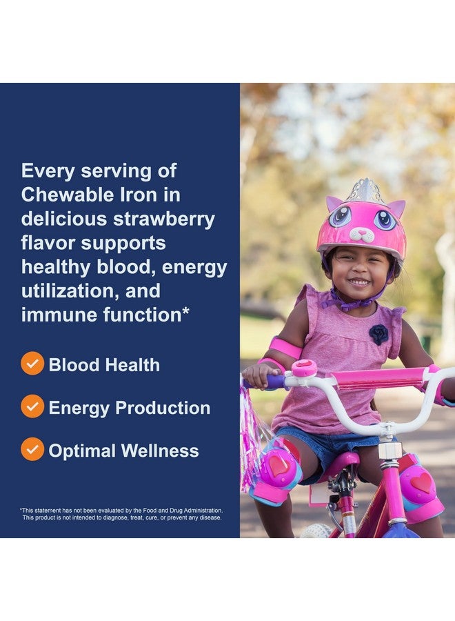 Carlson - Kid's Chewable Iron, 15 mg, Superior Absorption, Blood Health, Energy Production & Optimal Wellness, Natural Strawberry Flavor, 60 Tablets - Image 3