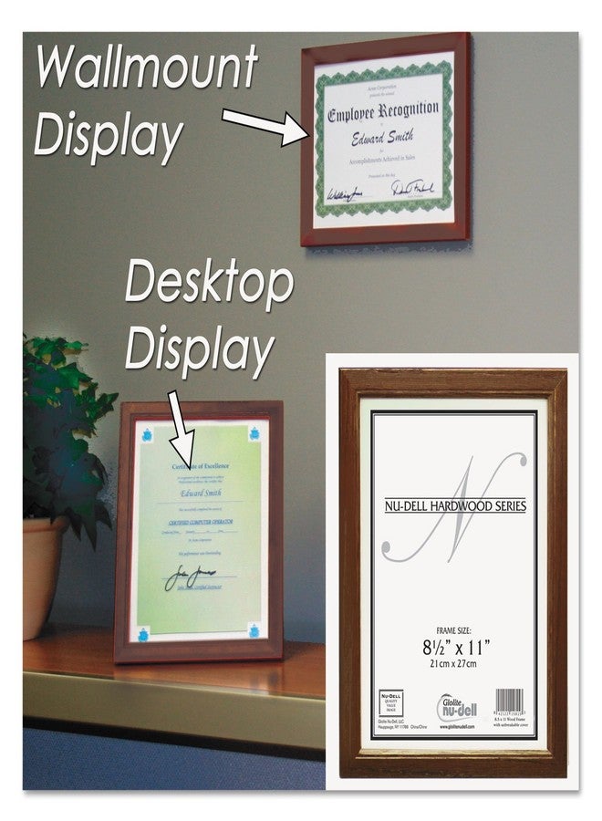 Nudell 15815 Solid Oak Hardwood Frame, 8-1/2 x 11, Walnut Finish - Image 3