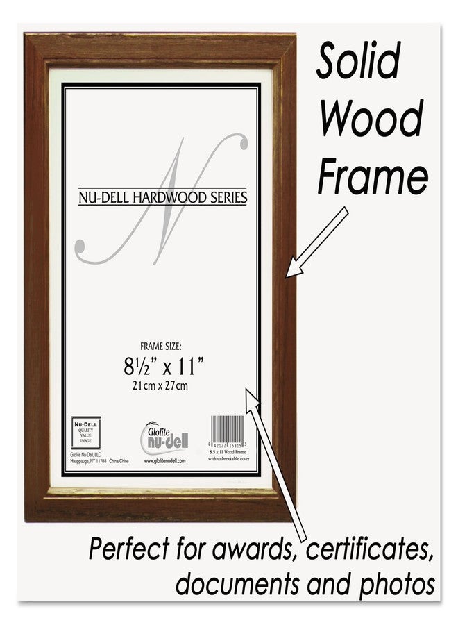 Nudell 15815 Solid Oak Hardwood Frame, 8-1/2 x 11, Walnut Finish - Image 4