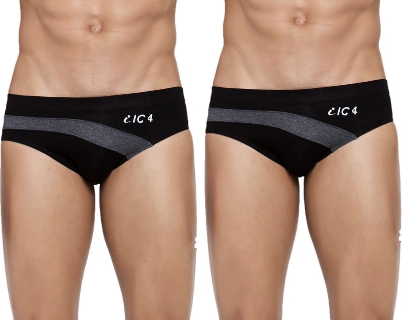 IC4 Store IC4 Men's Black Briefs Combo Pack of 2 - Image 1