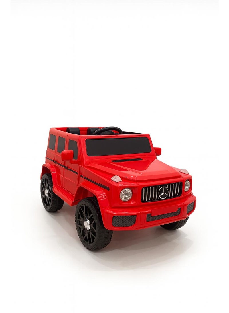 ضحكة  سيارة كهربائية للأطفال – بطارية 12 فولت، محركان 380 واط، تصميم جيب، أضواء LED، موسيقى، ألوان متعددة - Image 1