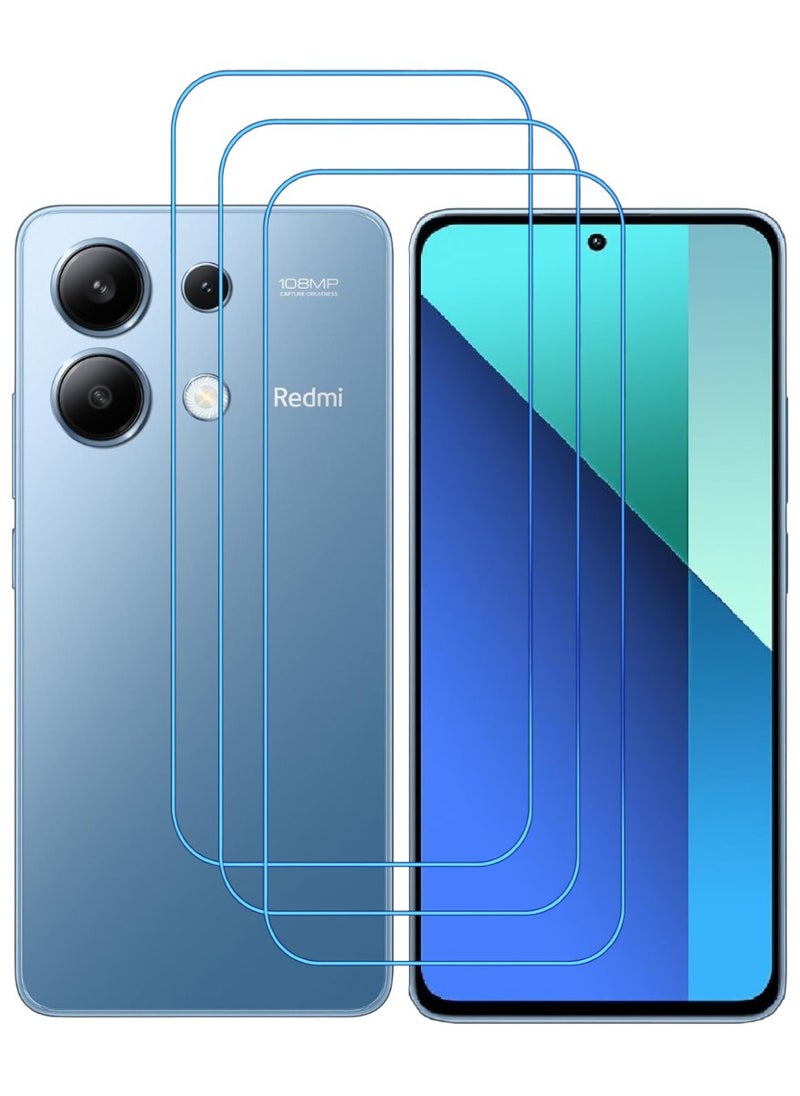 ACLIX 3 Pieces Antistatic ESD Dustproof Premium Quality High Definition Clear Tempered Glass Screen Protector Designed For Xiaomi Redmi Note 13 - Image 1