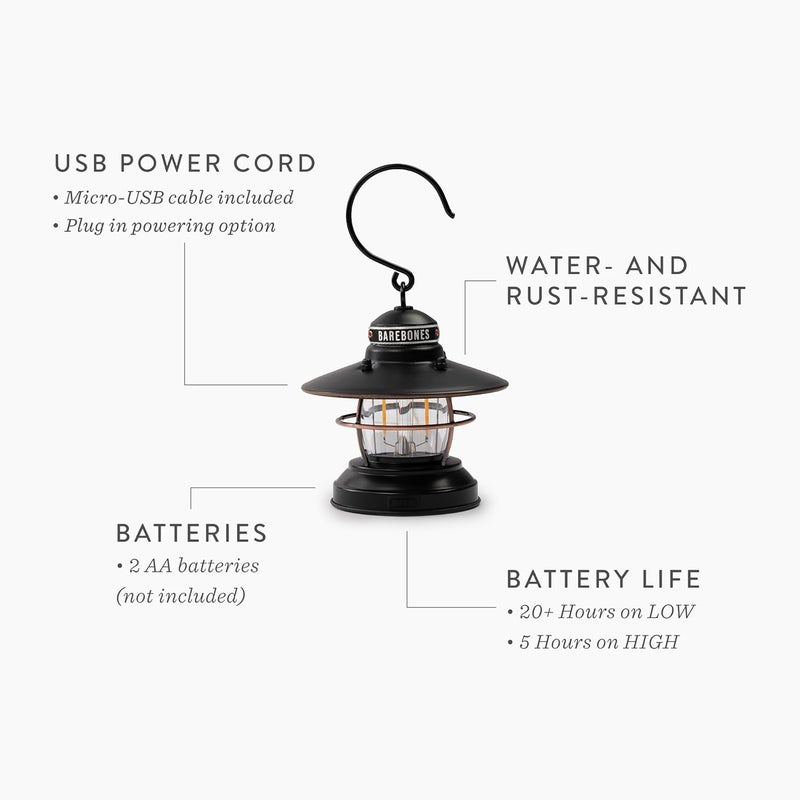 Barebones Edison Mini Lantern - Antique Bronze - Image 3