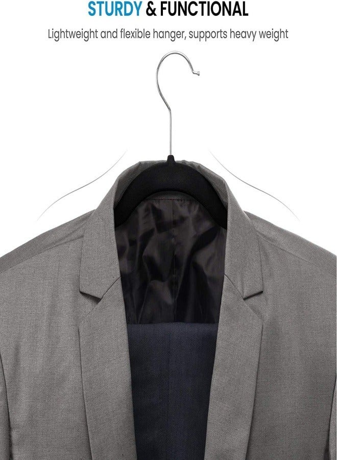 Non-Slip Velvet Suit Hangers 30 Pack - Ultra Thin Space Saving 360 Degree Swivel Hook Strong and Durable Clothes Hangers Hold Up-to 10 Lbs, for Coats, Jackets, Pants, Dress Clothes  - Image 4