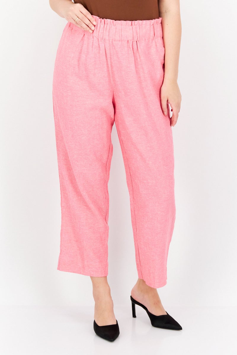 Jones New York Women Pull On Textured Crop Pants, Pink - Image 1