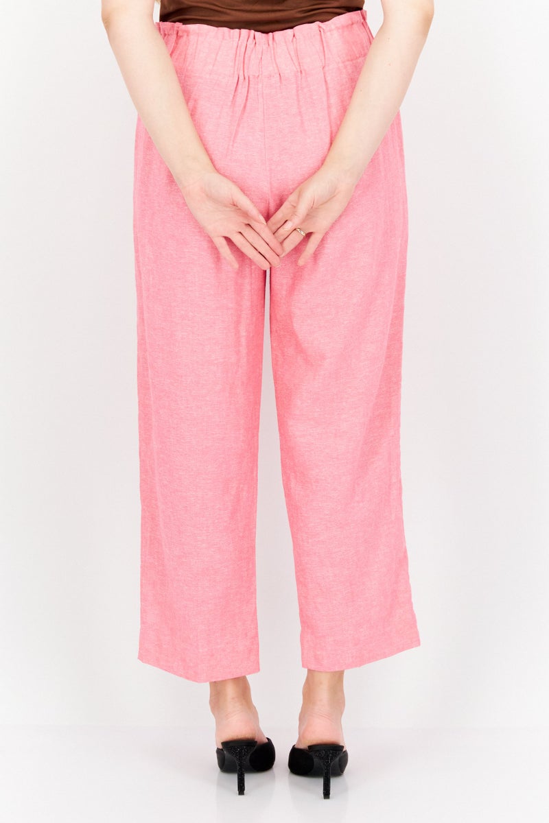 Jones New York Women Pull On Textured Crop Pants, Pink - Image 4