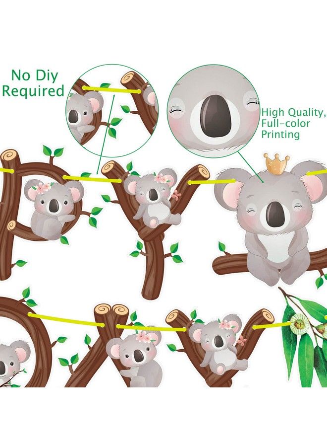 umoni Koala Birthday Party Decoration Koala Bear Happy Birthday Banner For Koala Theme Birthday Zoo Junlge Animal Party Supplies - Image 4