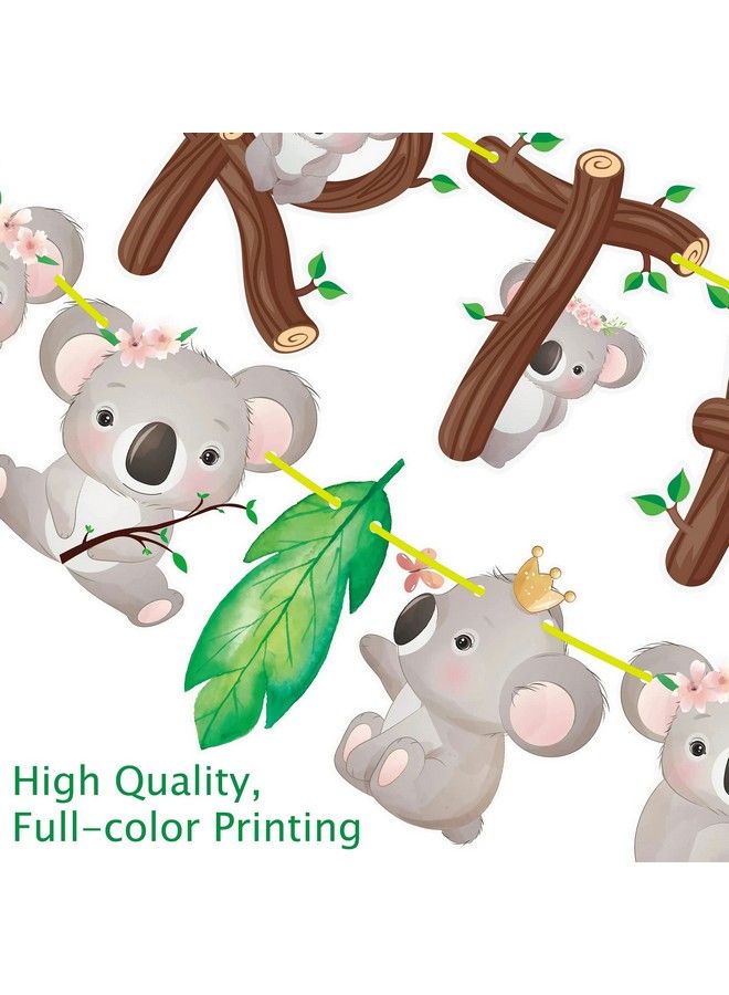 umoni Koala Birthday Party Decoration Koala Bear Happy Birthday Banner For Koala Theme Birthday Zoo Junlge Animal Party Supplies - Image 5
