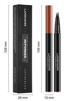 LANGMANNI 03Eyebrow Pencil - Eye Makeup Brow Pen Liquid Pencil with 4 Micro-Fork Tip  - Image 3