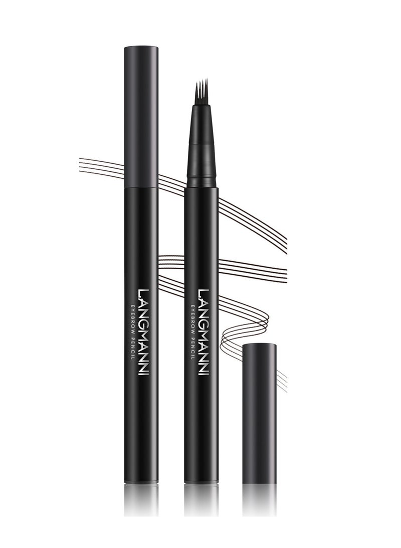 LANGMANNI - 03Eyebrow Pencil - Eye Makeup Brow Pen Liquid Pencil with 4 Micro-Fork Tip - Image 1