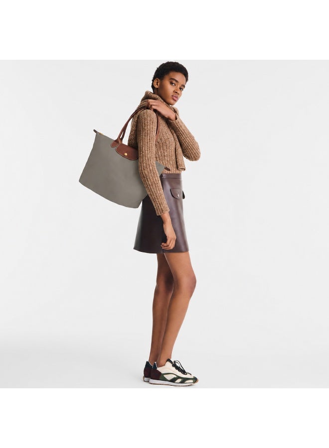Longchamp Le Pliage Large Foldable Tote Bag, Taupe Grey - Image 2