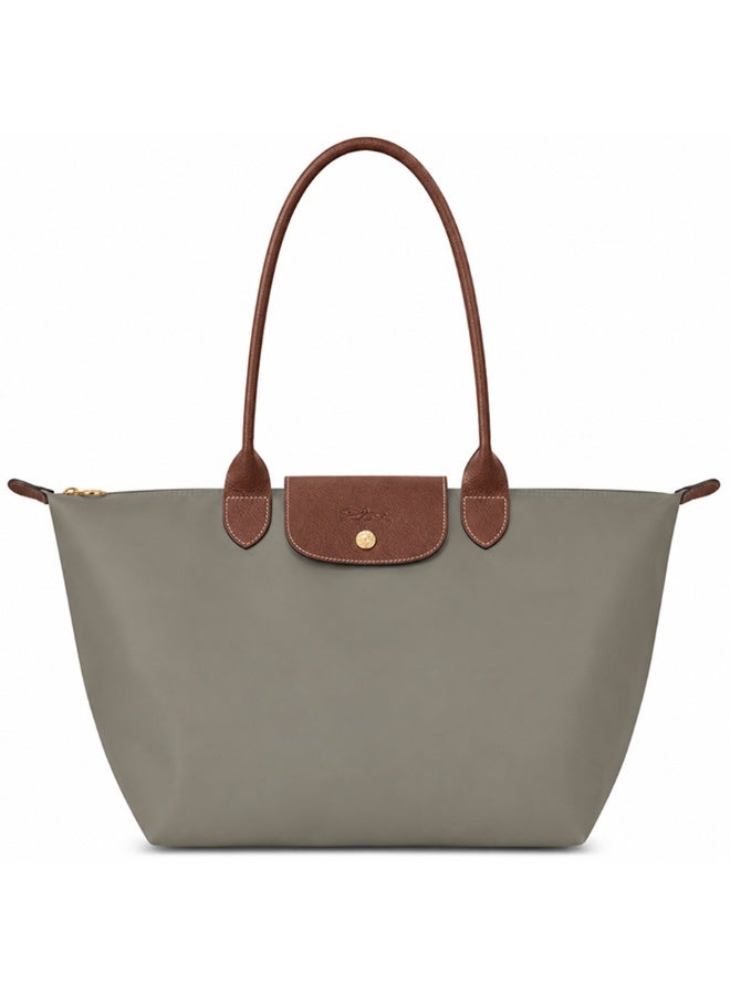 Longchamp Le Pliage Large Foldable Tote Bag, Taupe Grey - Image 1