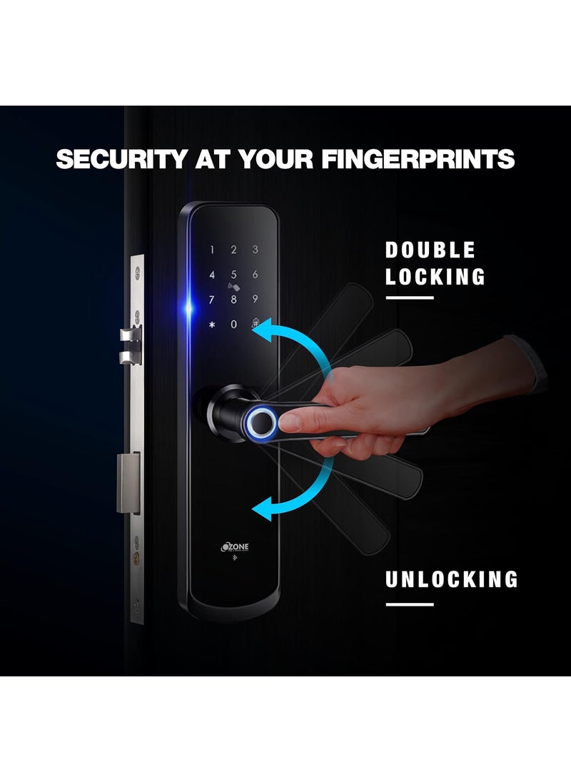 Ozone Ozone Smart Digital Door Lock with Pin Code RFID Card Mechanical Key Mobile App Black Antique Bronze Finish  - Image 4