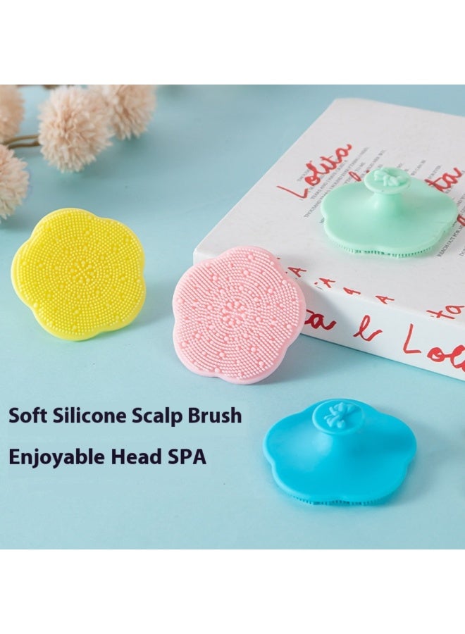 4-Piece Baby Silicone Shampoo Brush Scalp And Hair Massager Brush Baby Bath Supplies - Image 1