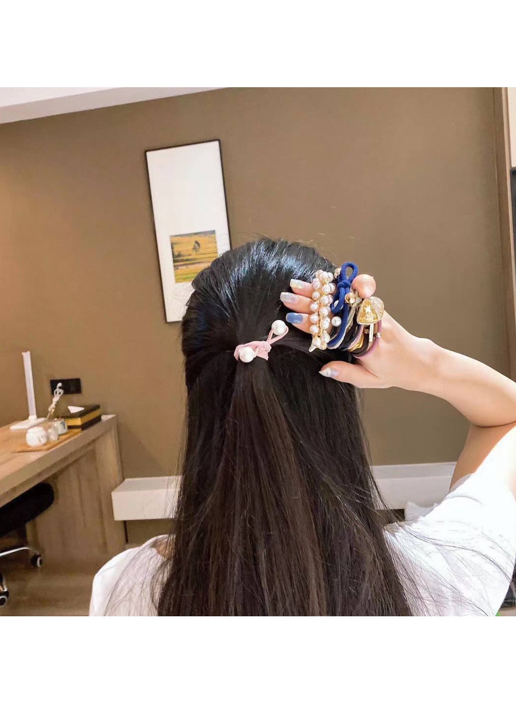 A set of flexible and stylish hair ties – 12 pieces with a cute design that provide comfortable hold and complete your look with softness!