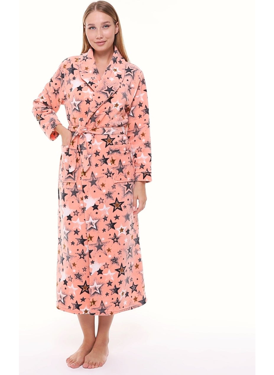 Likapa Long Shawl Collar Fleece Dressing Gown 226  - Image 1
