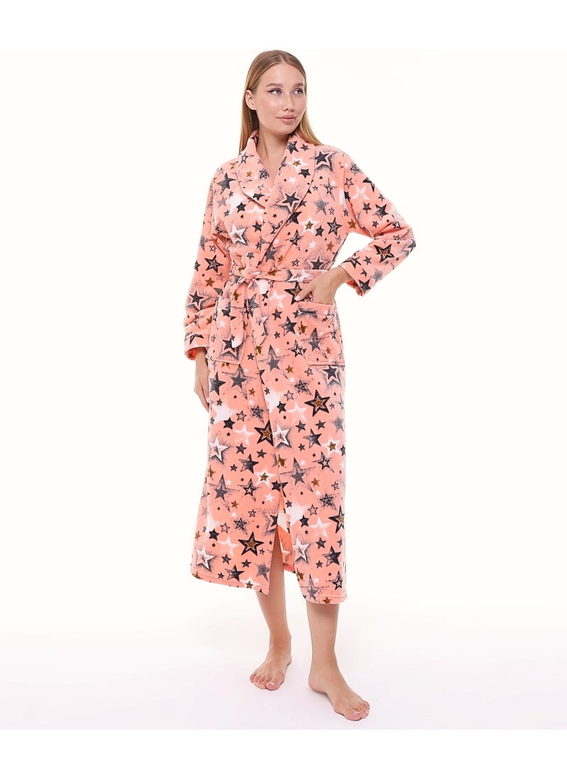 Likapa Long Shawl Collar Fleece Dressing Gown 226  - Image 2
