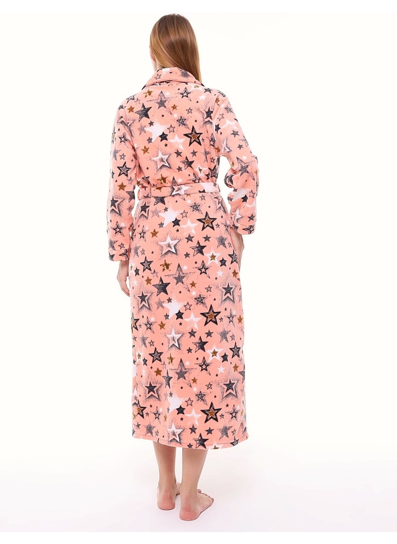 Likapa Long Shawl Collar Fleece Dressing Gown 226  - Image 4