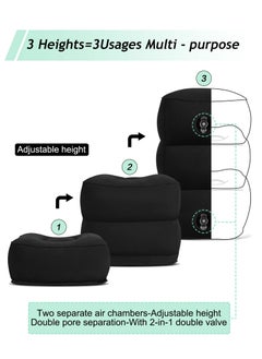 Arabest Travel Pillow - Smart Multifunctional Inflatable Neck Support with Adjustable Height, Portable Head/Neck/Feet/Spine Cushion for Adults & Kids Comfortable Sleeping on Airplanes, Trains, in Offices & Camping Trips  - Image 5