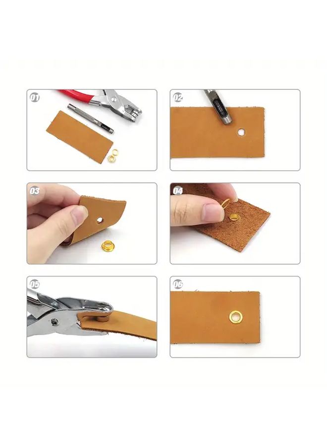 200 Pcs Rose Golden Eyelet Set 6mm With Installation Tool Kit Includes Punching Tool For DIY Projects - Image 3
