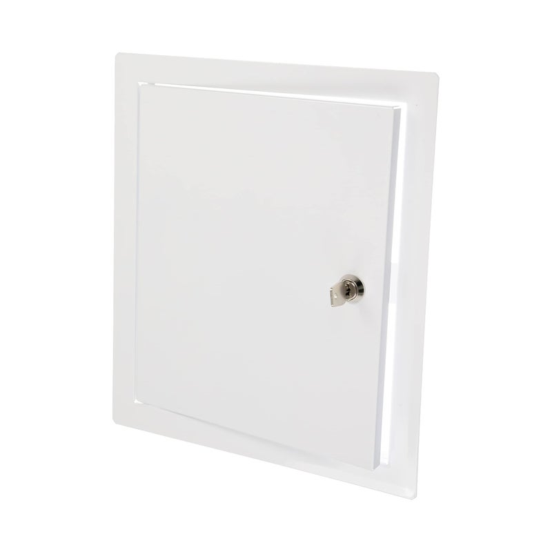 Ecopro Vent 10 x 12 Lockable White Metal Access Door Service Shaft Wall Panel with Key Plumbing Electricity Heating Alarm Access Hole Cover - Image 2