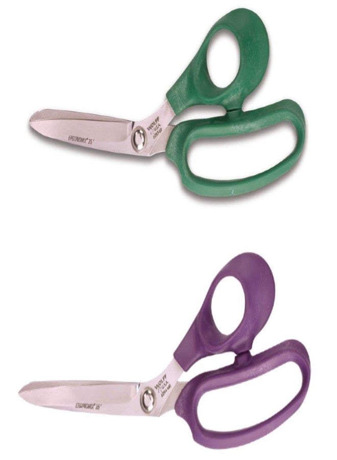 Wolff Industries Wolff Ergonomix Shear Sets - Made in USA - High End, Sturdy Scissors for Gift Wrapping, Kitchen, Poultry, Fabric, Sewing, Industrial, Upholstery (2 Shears - Med & Lg) - Image 1