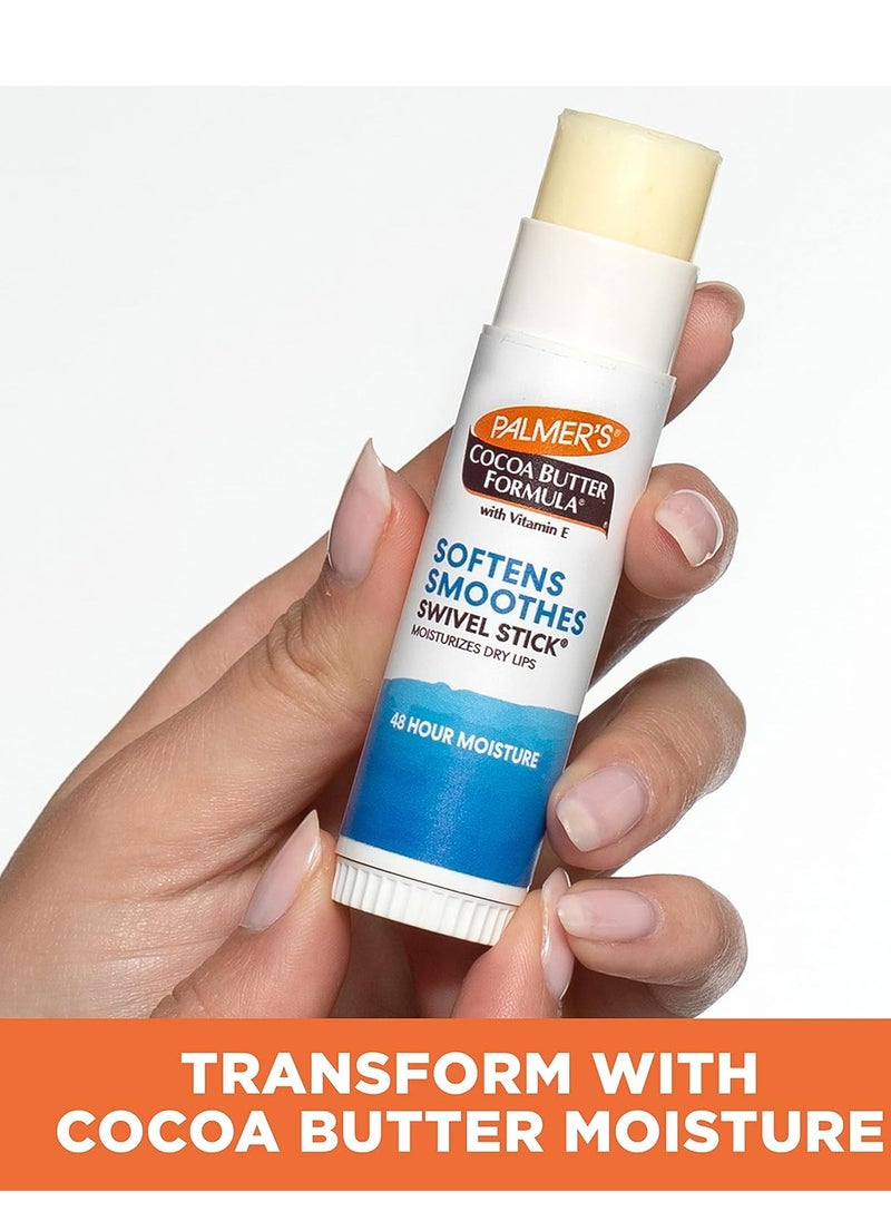 PALMER'S Palmer's Cocoa Butter Formula Moisturizing Swivel Stick with Vitamin E, Lip Balm, Face & Body Moisturizer Stick Ideal for Treating Dry Skin Patches (Pack of 3)  - Image 4