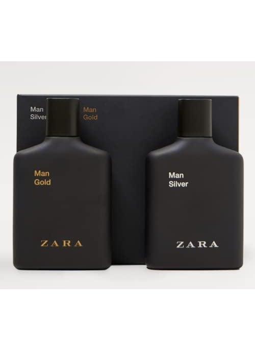 Zara ZARA MAN GOLD  ZARA MAN SILVER EDT 100 ML 34 FL OZ 