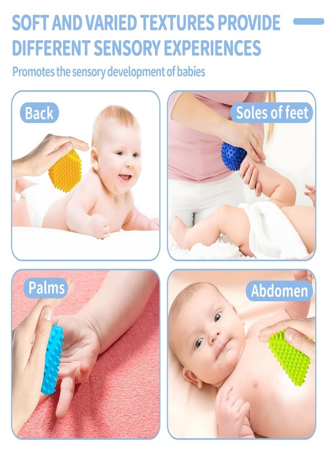 ROHSCE Soft Spiky Sensory Balls - Textured Geometric Shapes for Babies' Sensory Development, Massage Sensory Balls for Toddlers 1-3 Multicolor Bath Gifts Montessori Toys Baby Balls 6 to 12 Months - Image 5