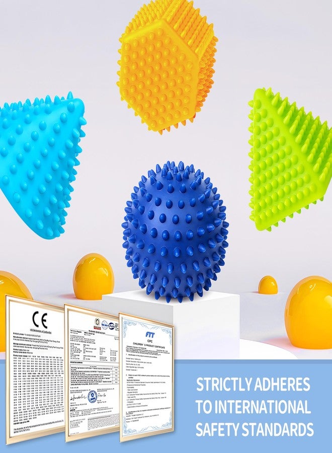 ROHSCE Soft Spiky Sensory Balls - Textured Geometric Shapes for Babies' Sensory Development, Massage Sensory Balls for Toddlers 1-3 Multicolor Bath Gifts Montessori Toys Baby Balls 6 to 12 Months - Image 4