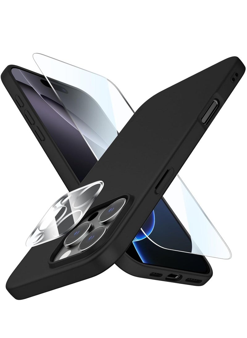 Raxoom Ultra-Thin Matte Black iPhone 16 Pro Case â€“ Shockproof, Anti-Scratch with Enhanced Camera Lens & Screen Protectors - Image 1