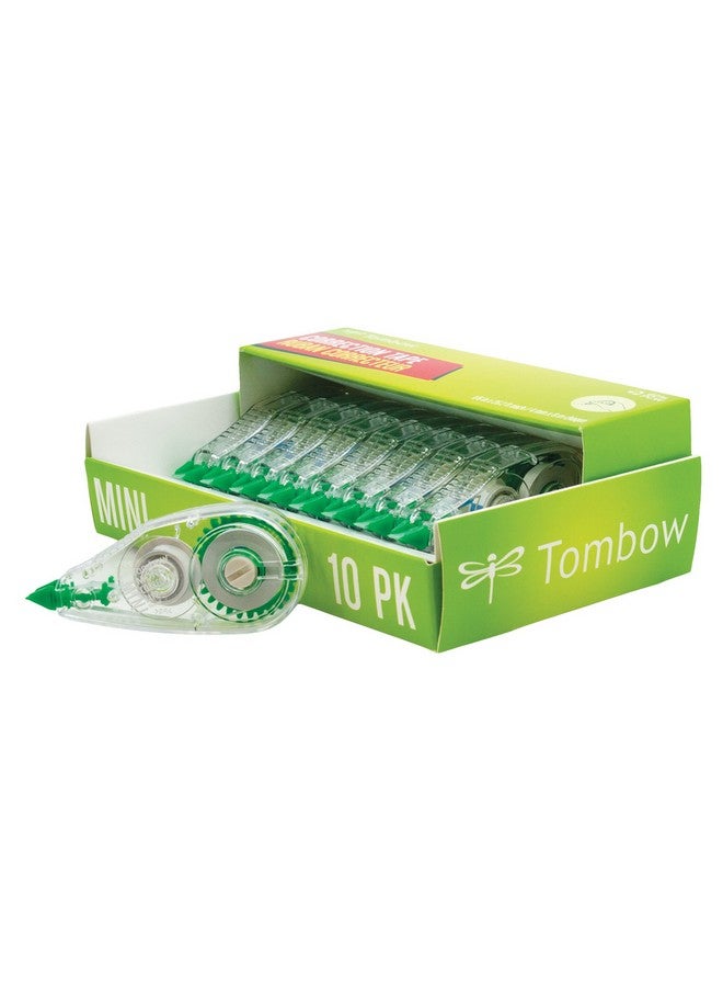 Tombow 68722 Mono Mini Correction Tape Easy To Use Applicator For Instant Corrections,Clear, 10-Pack  - Image 1
