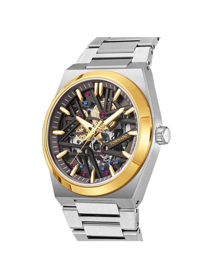 تورنيدو توسيع نطاق التورنادو أوتونوفا - ساعة رجالية أوتوماتيكية بحزام معدني فضي - Image 5