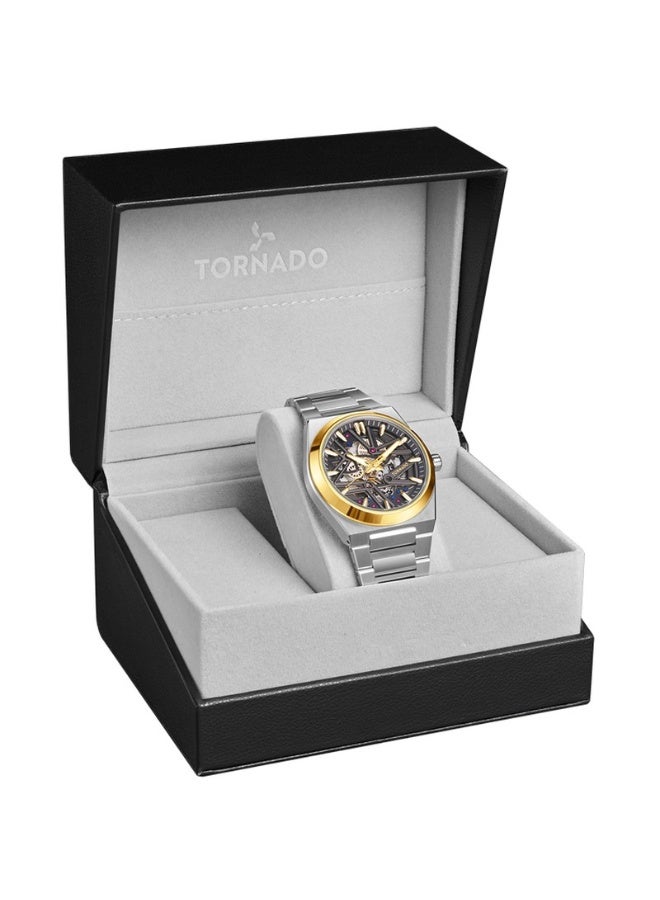 تورنيدو توسيع نطاق التورنادو أوتونوفا - ساعة رجالية أوتوماتيكية بحزام معدني فضي - Image 4