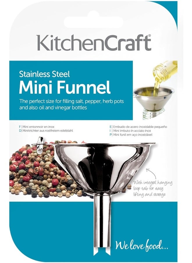 KitchenCraft - Stainless Steel Mini Funnel 5.5Cm Carded - Image 1