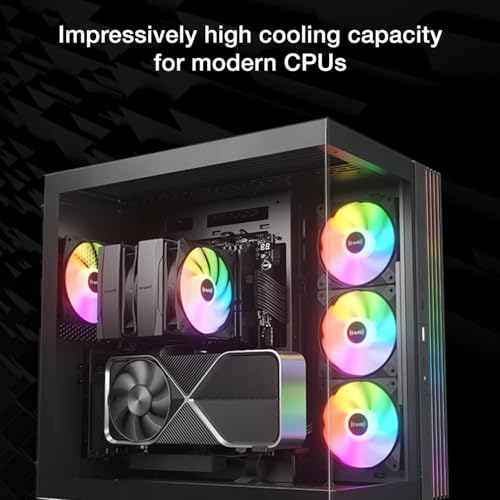 be quiet! Pure Rock Pro 3 LX CPU Air Cooler | 6 High Performance 6mm Heat Pipes with HDT Technology | 120mm Quiet ARGB PWM Fan | AMD:AM4 AM5/Intel LGA 1700/1150/1151/1200 | Black | BK043 - Image 2